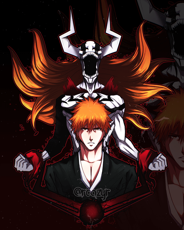 Ichigo and his Vasto Lorde Hollow form. Artwork by me : r/bleach