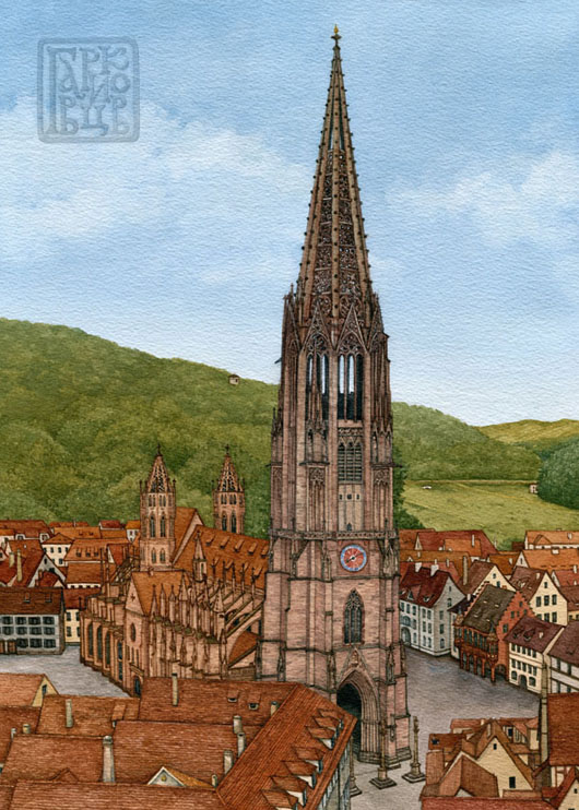 germany watercolor watercolour city