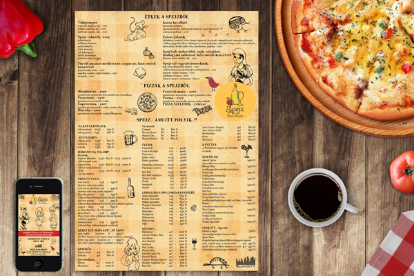 bistro menu restaurant Food  design menudesign flyer Flyer Design spejz drink card kormoscsaba