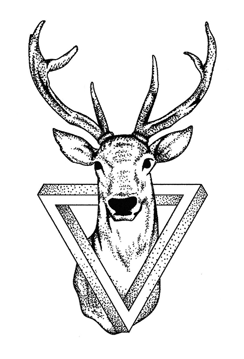 stag tattoo, geometric tattoo, inner forearm tattoo, arm t… | Flickr