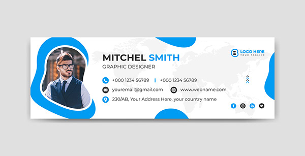 Email Signature template design or email footer design