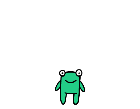 hand drawn Gif animation green alien character get hit by a lighting cartoon