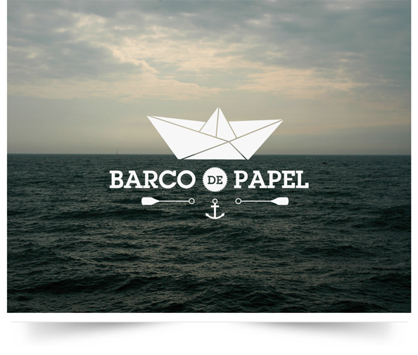 barco  Papel  paper  boat brand  logo  branding