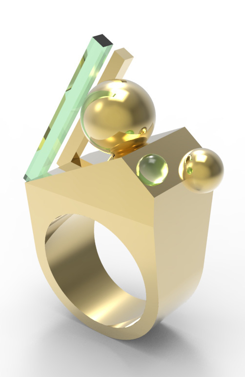 ring  design  Jewellery silver gold metals Gems rendering