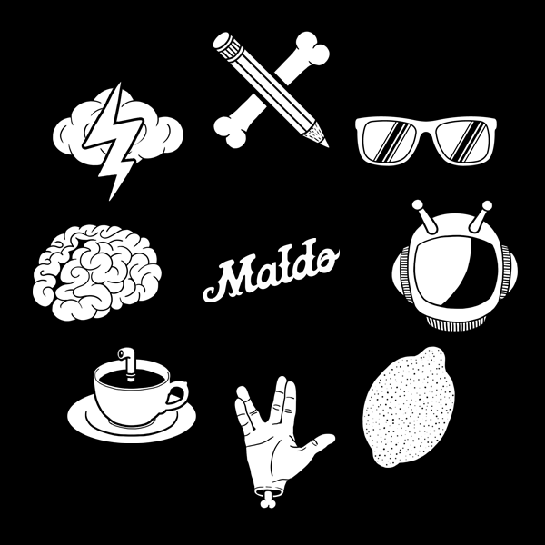 identity  animation maldo gif Logotype logo malacek personal pattern Black&white morphing symbols