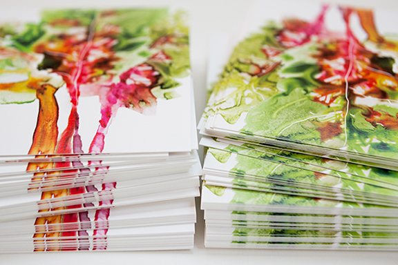 watercolor identity Business Cards biz cards veggies