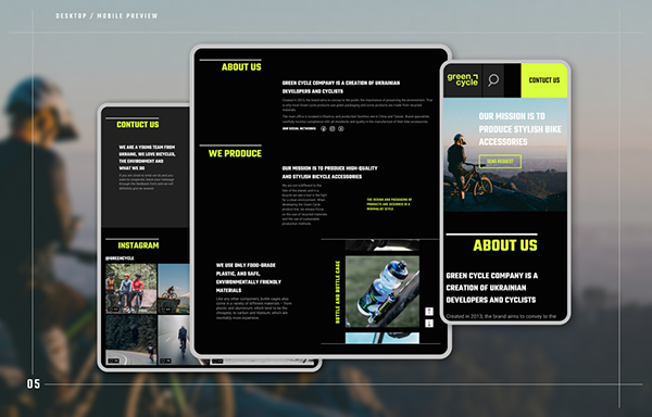 Landing page design | Web site 💛💙 Company bike store