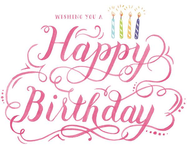 Happy Birthday - watercolor hand lettering on Behance