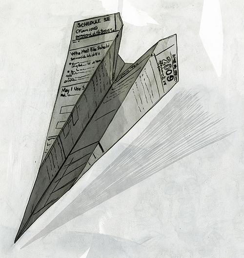 Editorial illustratio digital ink