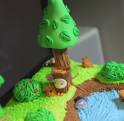 Tree  Christmas green Landscape Nature tree people polymer clay