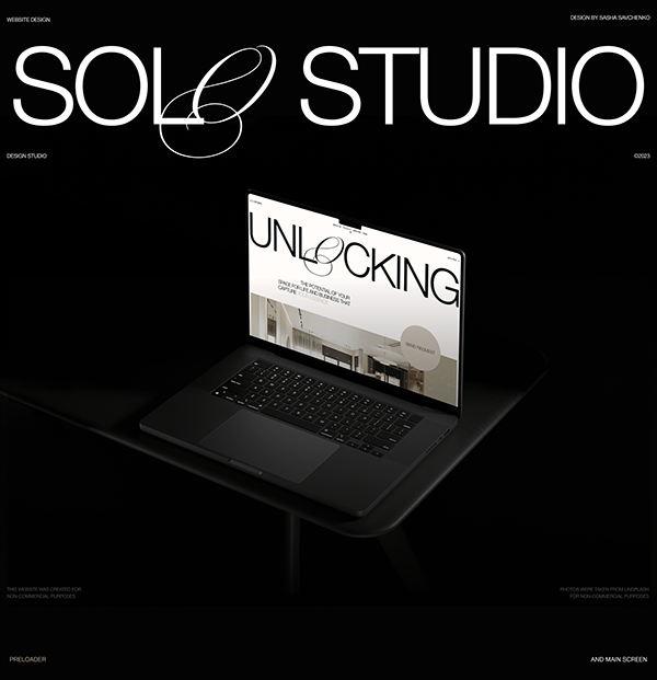 SoloStudio // Landing page for Interior Studio //