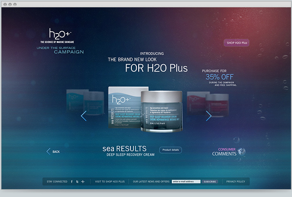 h2o Web  site  product brunomao styleframe