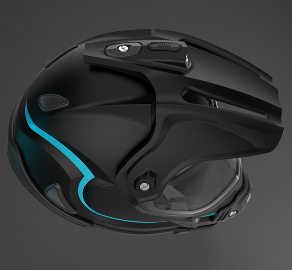 3D Helmet Motocross gif visualization