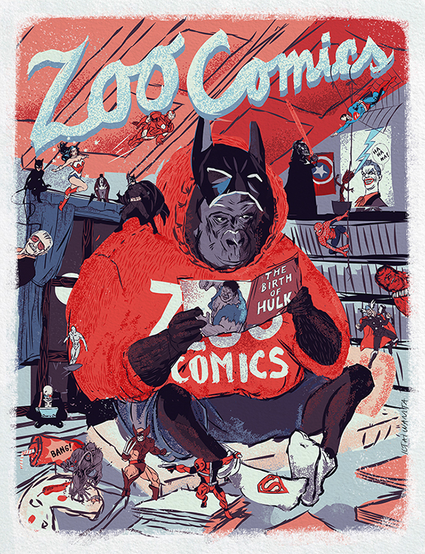 comics zoo comics poster comicbookstore.