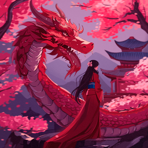 Illustrations for tea packaging "Lords Dragons"