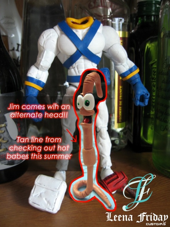 marvel legends custom figure Earthworm jim comic