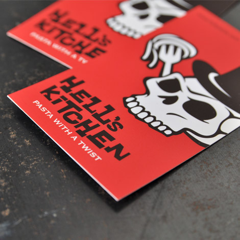 logo identity Restaurant Identity brand identity hell's kitchen skull Retro interior design  restaurant design