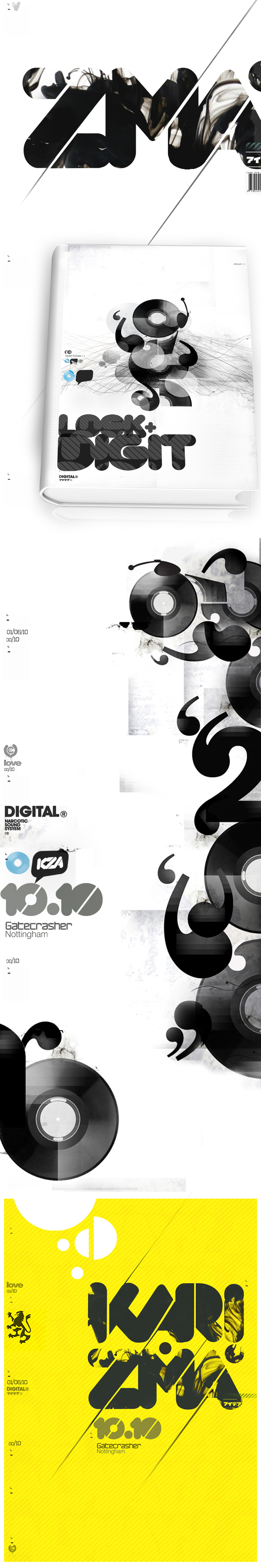 Promotional karizma music industry flyers logo club digital