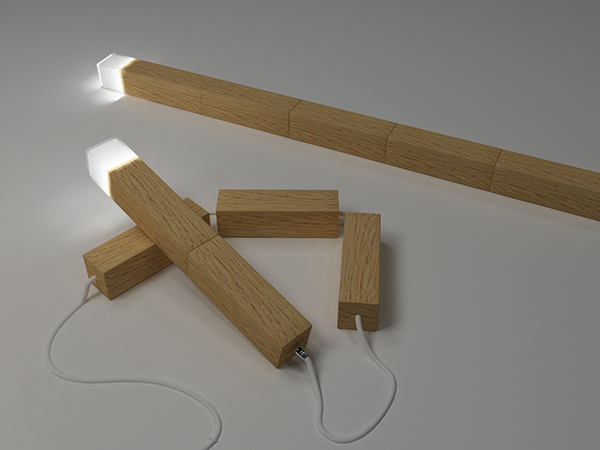 kit light wood lampe