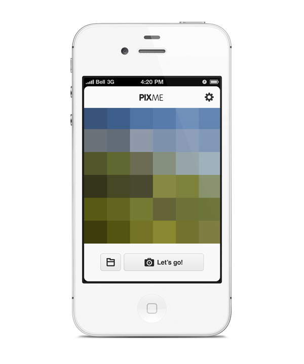 mobile app application pixme pixel Icon ux UI design Project bajti bajti.com ios iphone gif