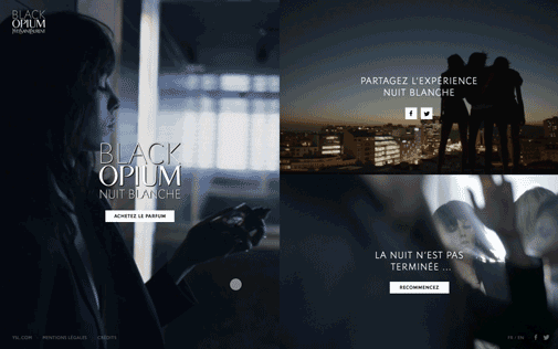 ysl luxury luxe Fragrance yves saint laurent black opium Experience digital