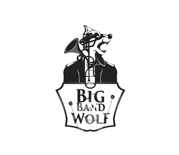 logo big band big band wolf music band wolf instruments πλιατσικο Pliatsiko γιουλη τακου yiouli takou