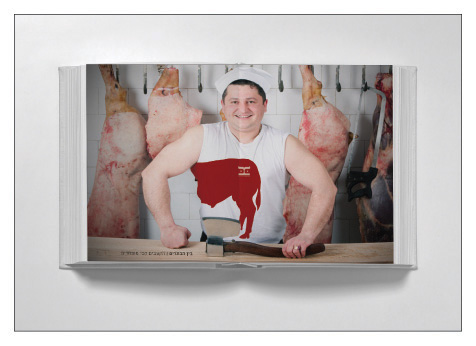 meat brochure steak poster cow duck chicken