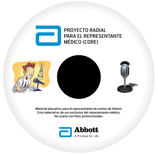 Etiqueta para CD realizada para la empresa Abbott Laboratories.