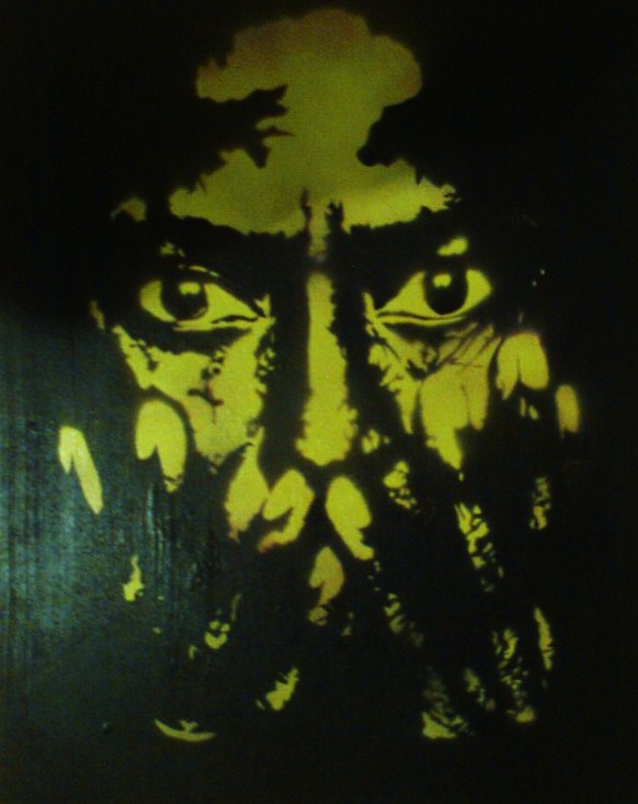 billie holiday Redd Foxx josephine baker marcus garvey spray paint stencil black art American Art folk art