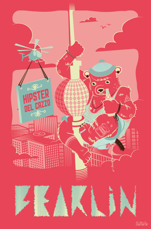 bear helicopter berlin germany Hipster TV Tower