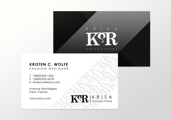 identity krisa krisa collections Stationery logo