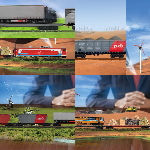 railroad concept art Matte Painting Logistics CGI 3D key-visual Creative Retouching print