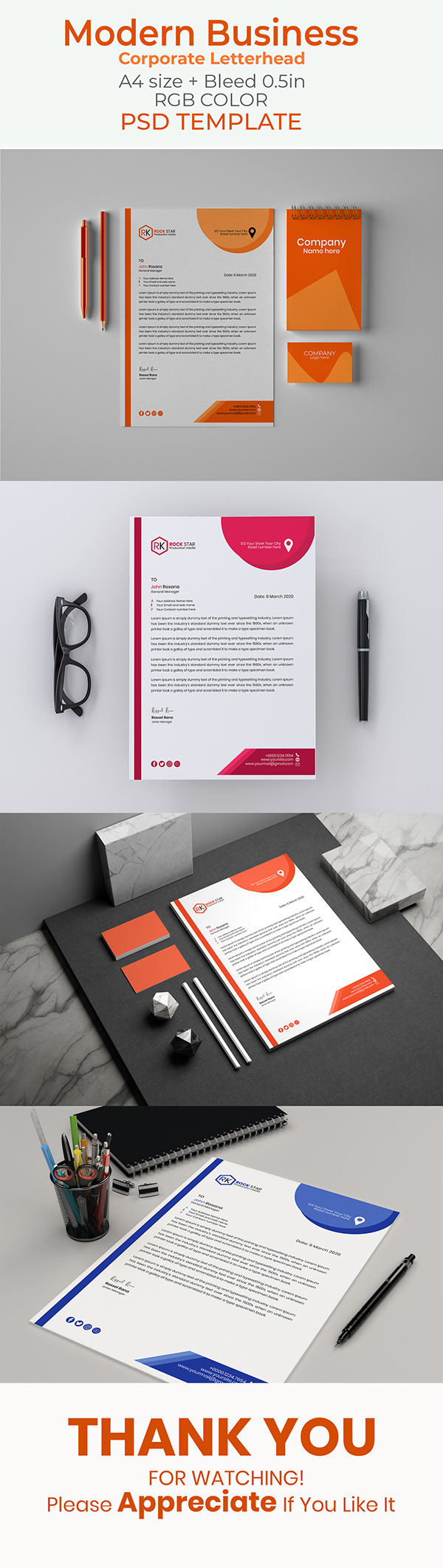 Corporate letter head Design 2020