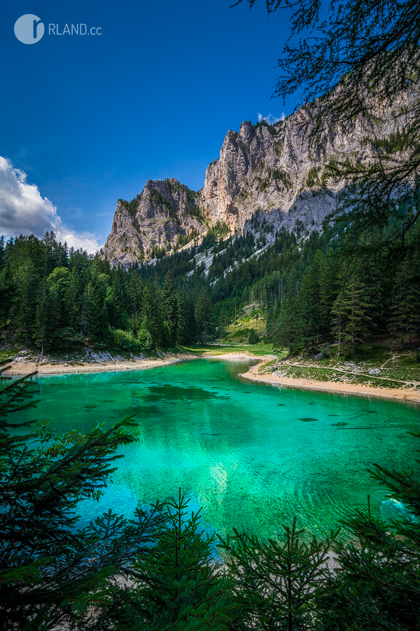 rland austria green lake grüner see styria steiermark emerald forest alps