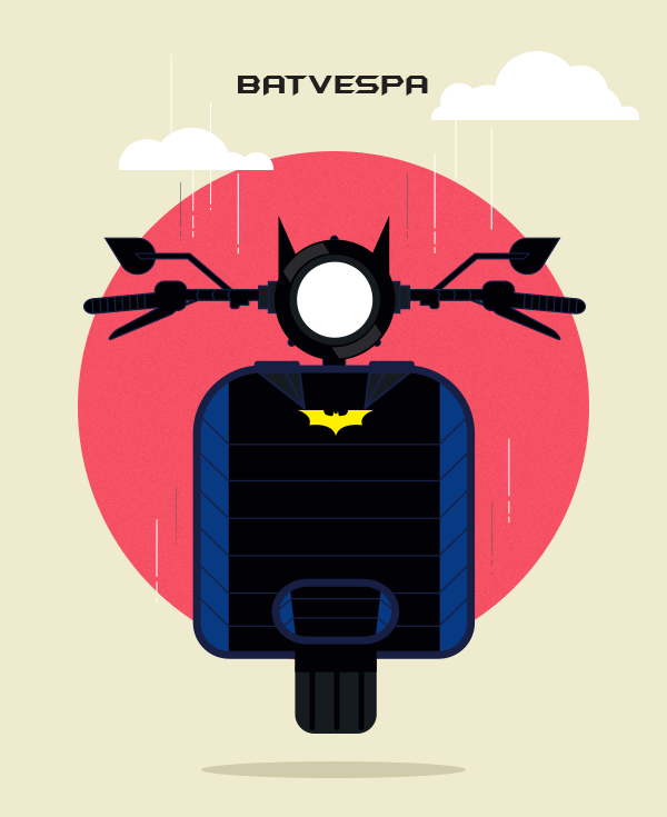 Vespa Superhero Edition ( and minions:) on Behance