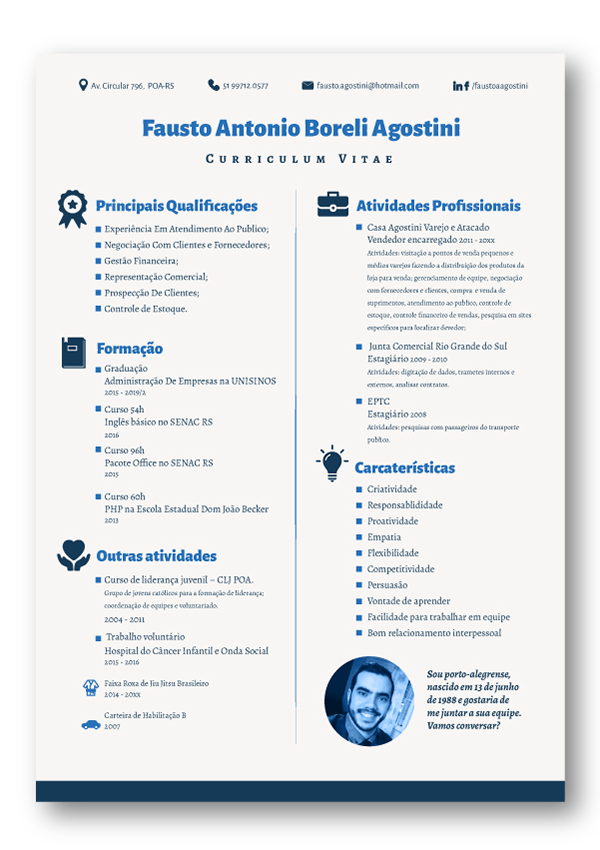 Curriculum Vitae + PDF interativo on Behance
