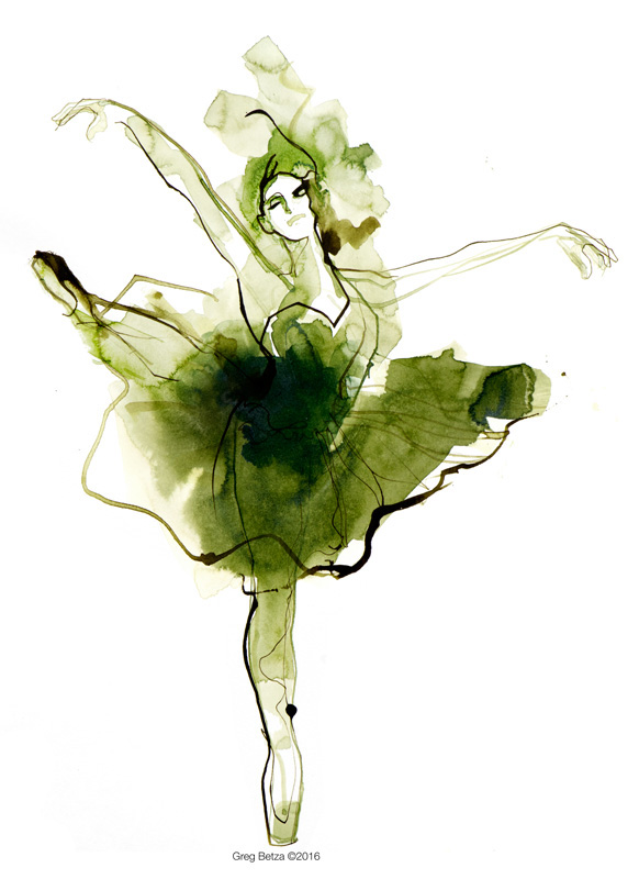 ballerina Drawing  ILLUSTRATION  pen and ink watercolor Packaging wine label design dancer food & beverage
