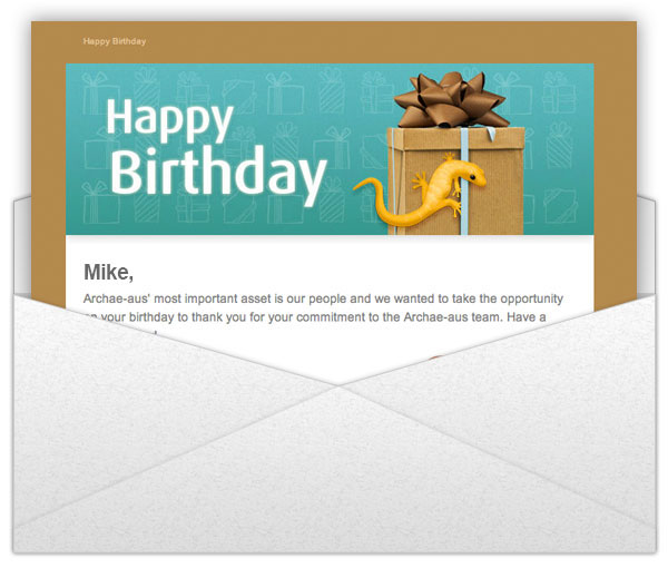 Mail Chimp Birthday UI ux Email newsletter