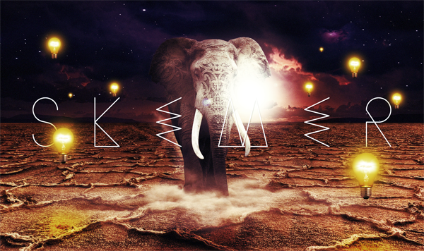 elephant Afrika Skemer Schemer twilight Lightbulb light desert