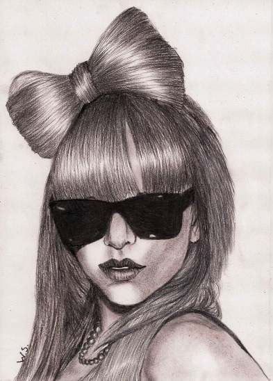 pencil Lady Gaga portrait