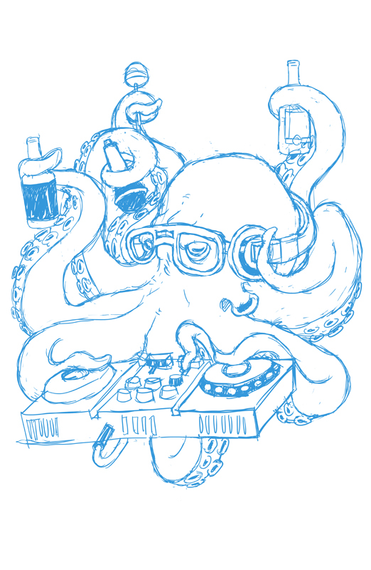 dj octopus octo party drunk sweet Candy