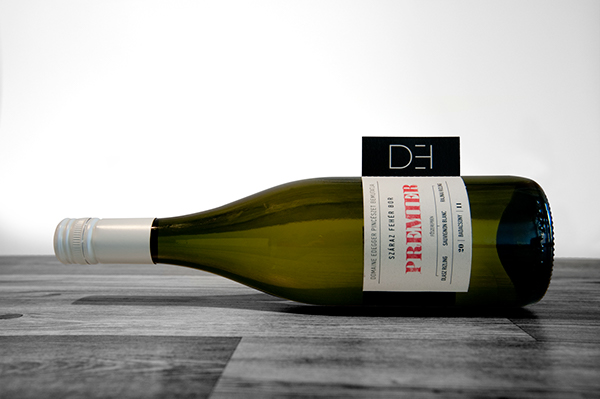 wine bottle design typo stamp