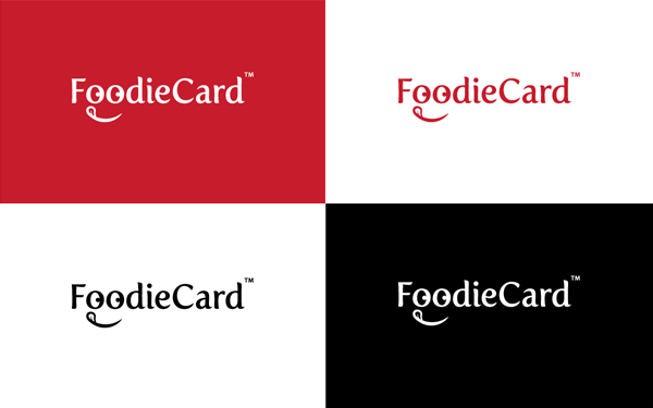 foodie foodiecard brand identity logo Stationery poland corporate Logotype Food  smile happy tongue lick