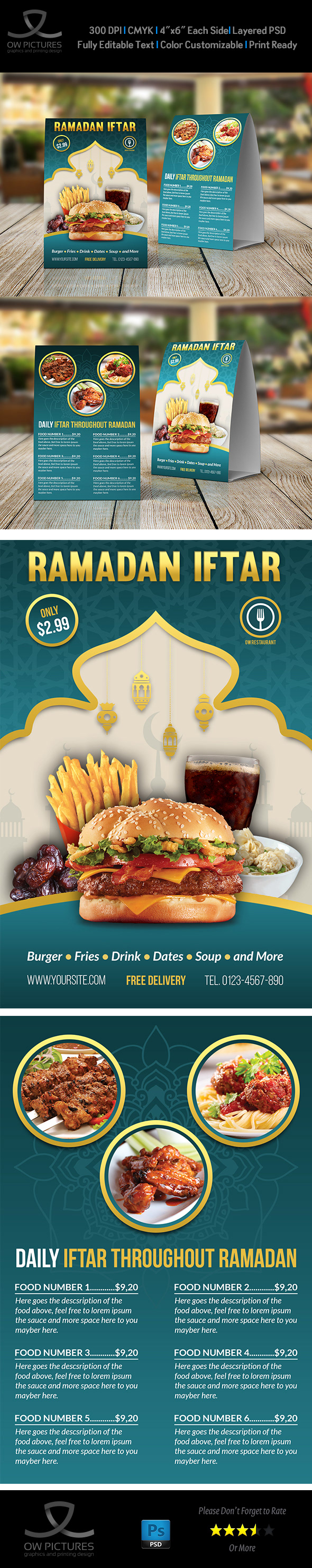 Fast food fasting flyer flyer template Food  food flyer food menu iftar islam islamic
