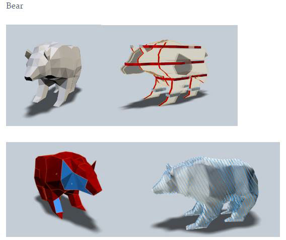 3D modeling animals Low Poly