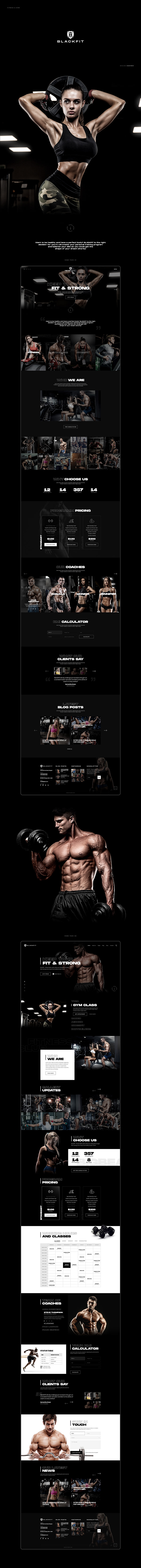 BLACKFIT - Fitness & Gym Club Website Design