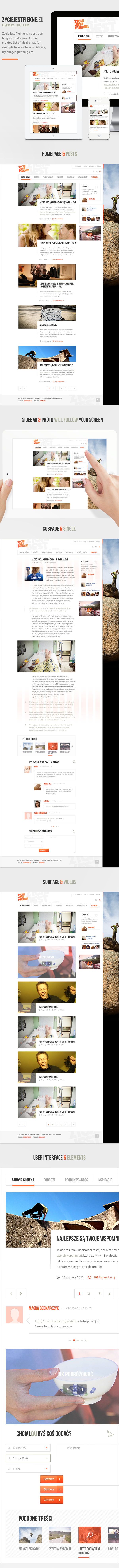 życie Jest piekne Blog Responsive design Webdesign Website user interface UI ux clean  modern owsian