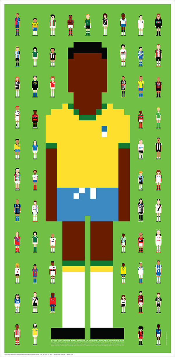 poster Pixel art football
