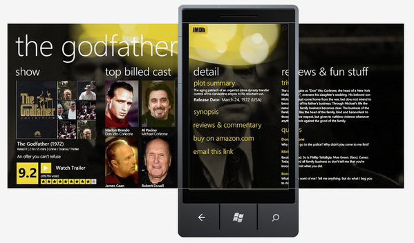 windows phone 7 mobile phone imdb Phone Application Microsoft Phone Identitymine panorama Mobile Application Internet movie database Metro Interface metro Movies mobile Windows Phone 7 IMDb imdb app Imdb Phone app IMDb visual design IMDb Phone iphone windows phone IMDb Marketplace IMDb Panorama