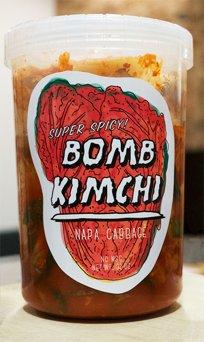 kimchi koreanfood asian Food  fishsauce greenonion chilepowder bomb packagedesign